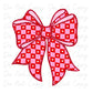 Pink Checkered Bow