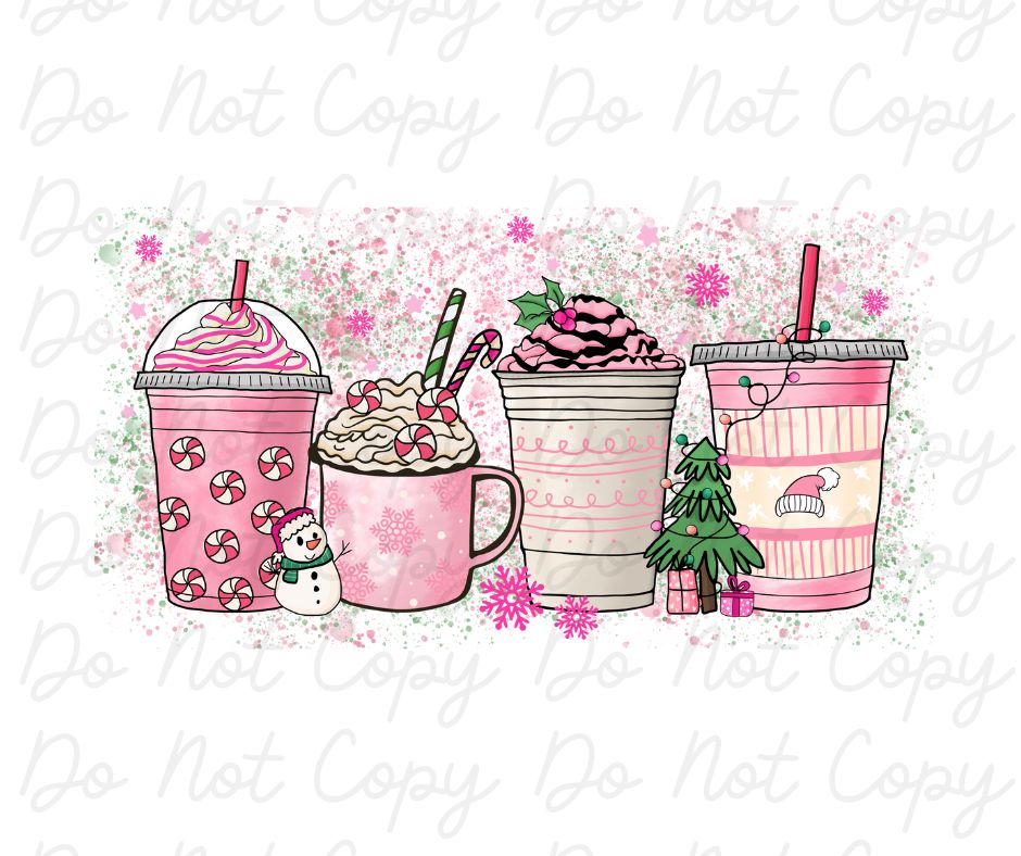 Pink Christmas Lattes