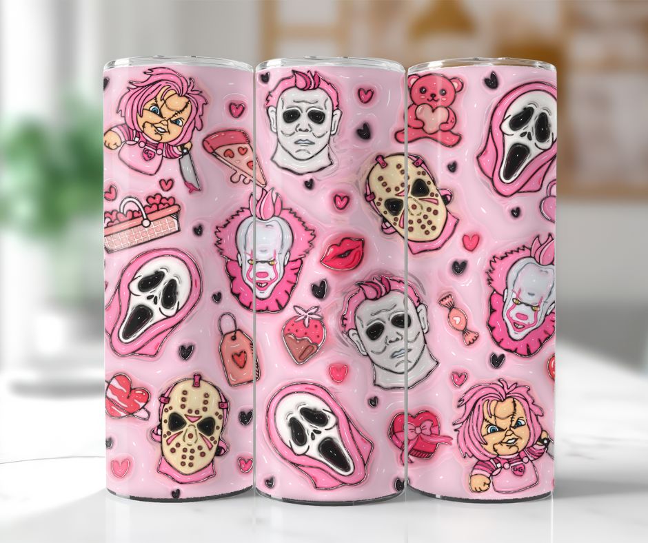 Pink Spooky Faces