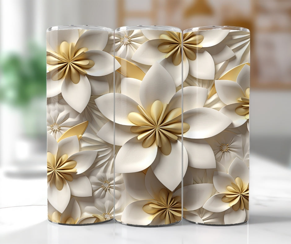 White and Gold Flowers